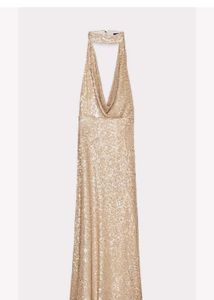 ZARA halter neck sequin maxi dress