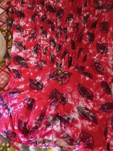 Vibrant Leaf Print Kurta Set