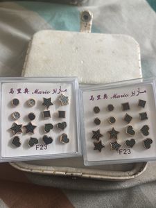 Mario Star & Heart Earrings 2 box
