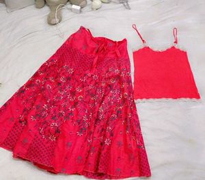 Boho Floral Print skirt with top👍