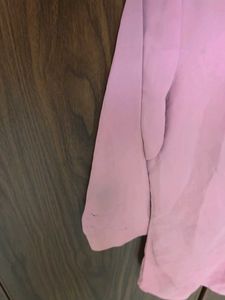 Office wear - Pink Collared Button-Up Shirt