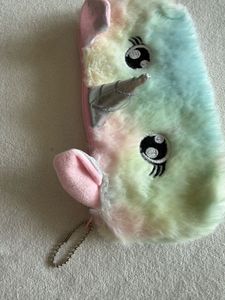 Cute Fluffy Unicorn Pencil Case