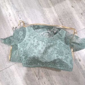 Mint Green Embellished Lehenga Choli