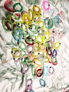 Colorful Beaded Bracelets with Evil Eye bandle