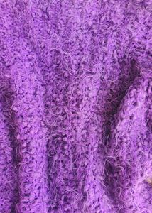 Purple Fuzzy Knit Sweate,woollen, fur jacket