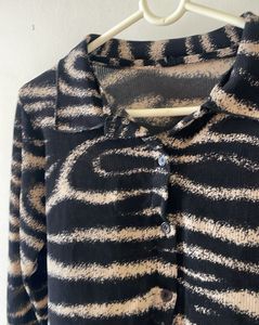 Patterned Long Sleeve Top
