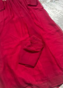 maroon sequins kurti