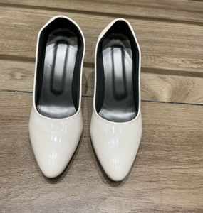 Classic White Patent Leather Heels