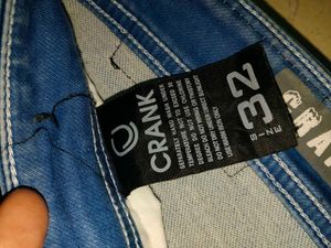 🔥 CRANK Men's Blue Denim Jeans 👖