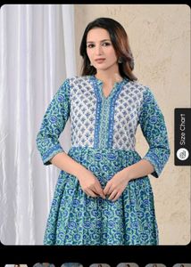 aLL Brand Bohemian Print Flaired Cotton Kurti