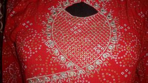 Red Bandhani Print Kurti