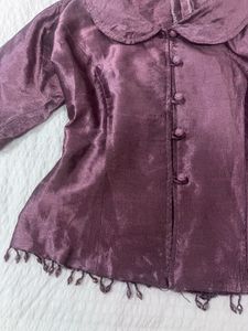 Purple Collared Blouse