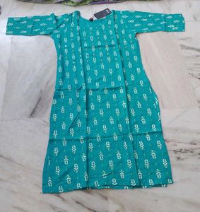 Beautiful Teal Printed Kurta