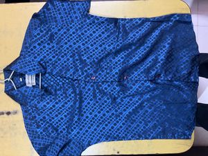 Aqua Blue Polka Dot Shirt