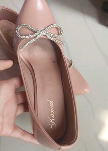 nude pink long heels