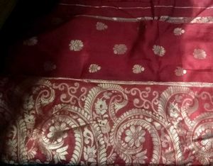 Elegant Red  Silk Saree