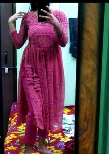 Beautiful Pink Printed Kurta Set