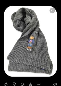 Grey knitted Polo Bear muffler