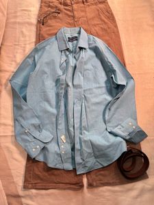 Men's Blue Long Sleeve Shirt