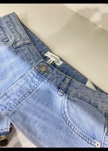 Mango Blue Washed Mom Jeans