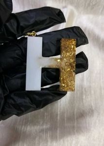 Resin Initial 'H' Keychain