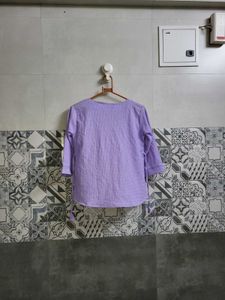 Stylish Lavender Peplum Top