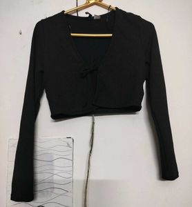 H&amp;M front tie shrug