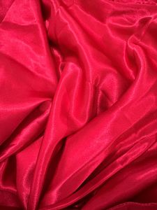 Elegant Red Satin Halter Dress