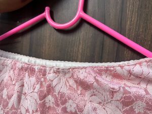 Pink Lace Straight Skirt