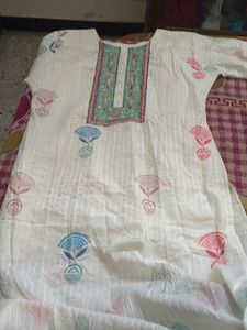 White Grand Kurti