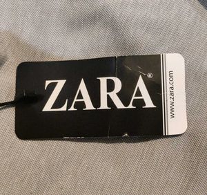 ZARA Black Contrast Trim Top