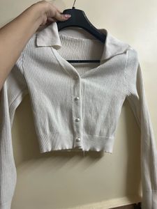 Cute White Knit Cardigan