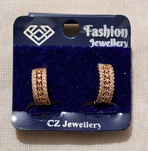 Sparkling CZ Hoop Earrings