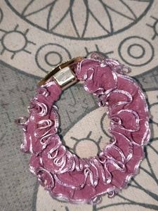 Shimmering Ruffled Scrunchie