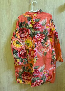 Vibrant Floral Print Boys Kurta