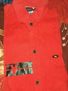 boys Red &amp; Blue Polka Dot Shirts