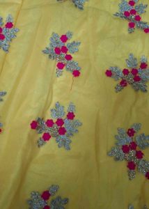 Yellow Embroidered Lehenga Choli
