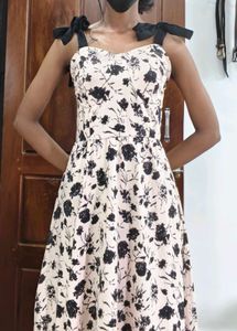Floral Print Tie-Strap Dress