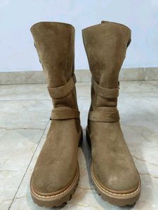 High Barrel Maillard Retro Boots for Women