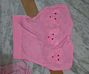 3 Pink tops with variety of work