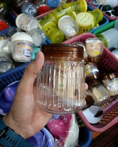3 piece Plastic Storage Jar 500gm