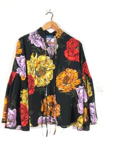 Black Floral Printed Top(Women’s)