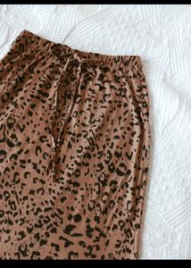 Leopard Print Midi Skirt