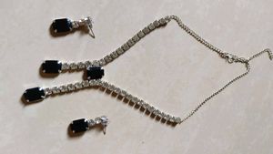 Oxidized Silver Peacock Earrings  stone necklace