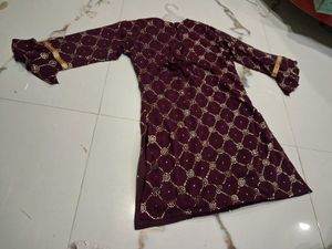 Elegant Maroon Kurta Set with Dupatta