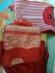 Elegant Orange Kurta Set with Dupatta