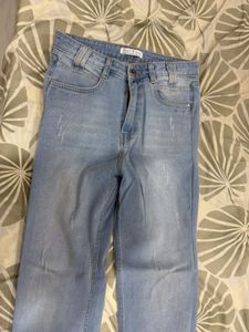 Light Wash Distressed Denim Jeans