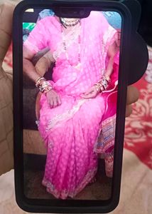 Vibrant Pink Embellished Saree