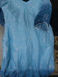 Light Blue Printed Kurta