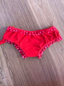 Cute Red Polka Dot Ruffled Briefs